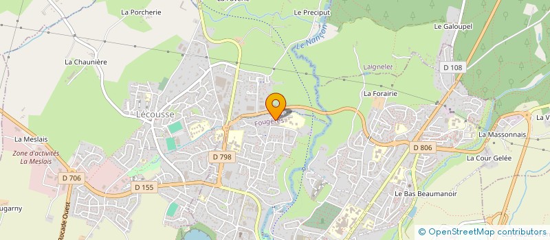 localisation de l'entreprise SCA DE LA T L F  FOUGERES