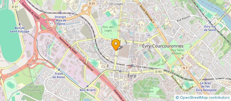 localisation de l'entreprise SCA DU 45 RUE DE STRASBOURG  EVRY-COURCOURONNES