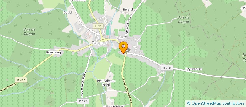 localisation de l'entreprise SCA DU CHATEAU BAUVALLON  TARGON