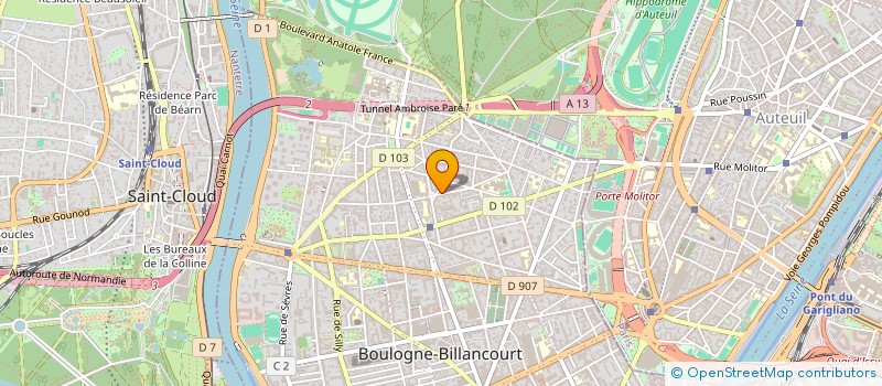 localisation de l'entreprise SCA ESCUDIER GAMBETTA 2014 à BOULOGNE-BILLANCOURT