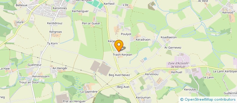 localisation de l'entreprise SCA GASTERO PONANT à MILIZAC-GUIPRONVEL