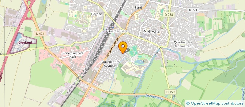 localisation de l'entreprise SCA LE RIBEAUPIERRE  SELESTAT