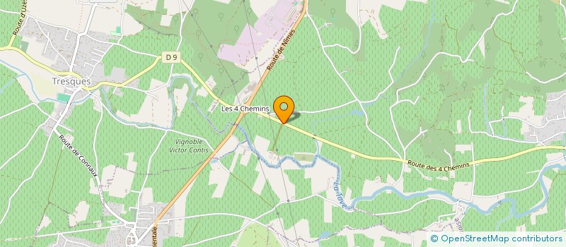 localisation de l'entreprise SCA LES VIGNERONS DES QUATRE CHEMINS à LAUDUN L'ARDOISE