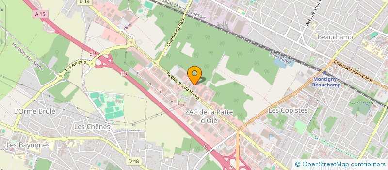 localisation de l'entreprise SCA & O  PIERRELAYE