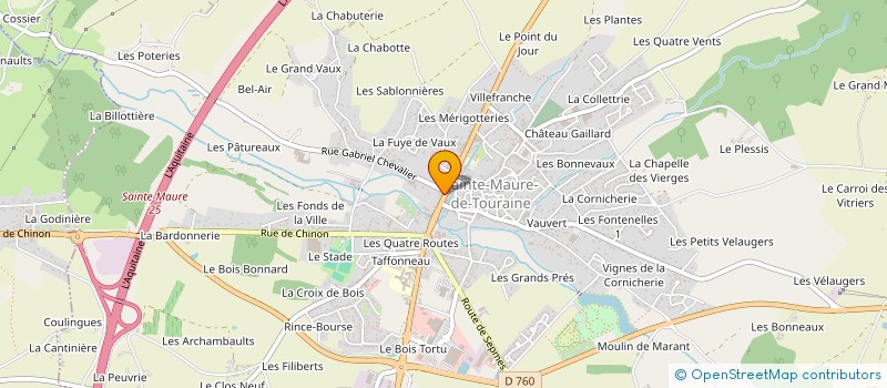 localisation de l'entreprise SCABAT à SAINTE-MAURE-DE-TOURAINE