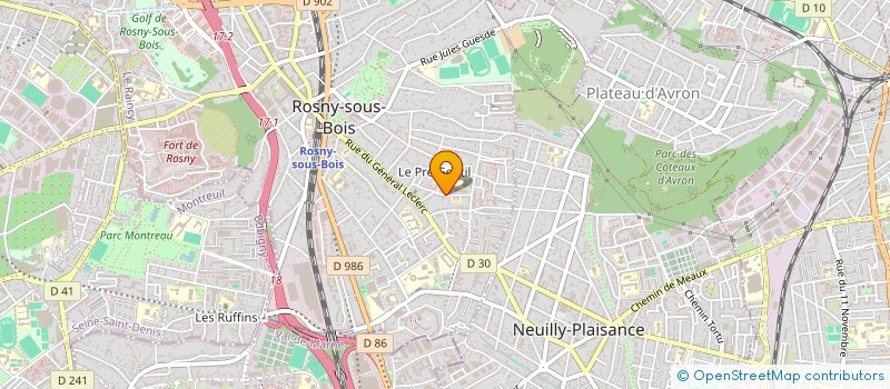 localisation de l'entreprise SCAF HOLDING à ROSNY-SOUS-BOIS