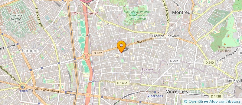 localisation de l'entreprise SCAM à MONTREUIL