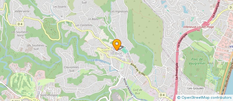 localisation de l'entreprise SCAM à BIOT