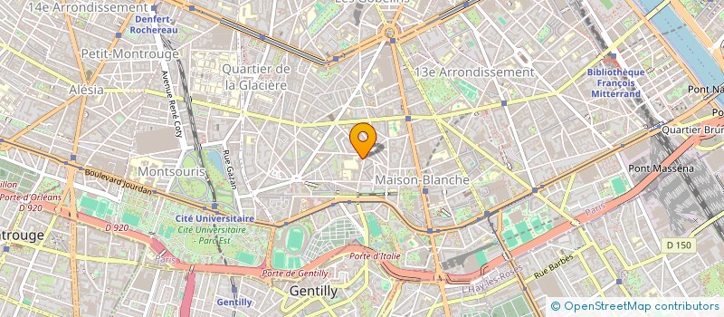 localisation de l'entreprise SCANNER DU 13E CTRE CHIRURGI PEUPLIERS à PARIS