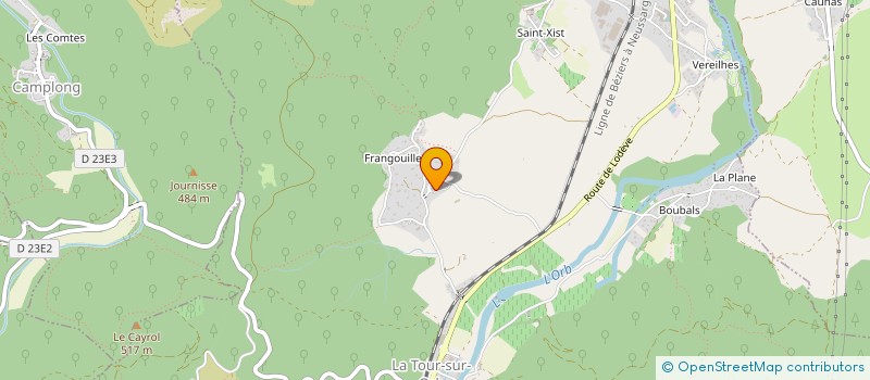 localisation de l'entreprise SCANZI SYLVAIN TRAVAUX PUBLICS  LA TOUR-SUR-ORB