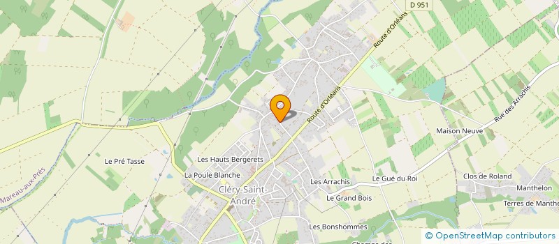 localisation de l'entreprise SCAP - SOCIETE CONSULTANT AMENAGEMENTS PAYSAGERS à CLERY-SAINT-ANDRE