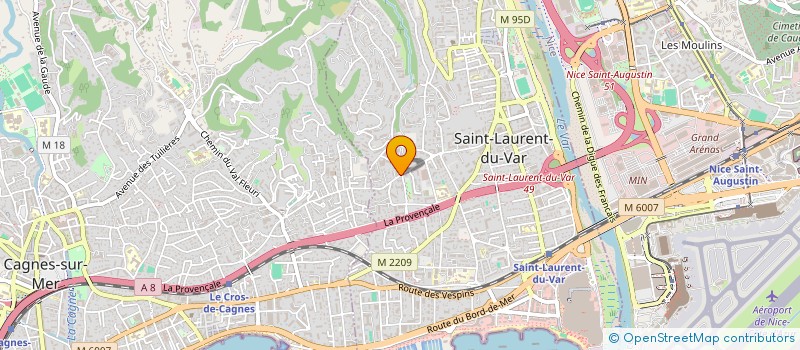 localisation de l'entreprise SCARA B à SAINT-LAURENT-DU-VAR