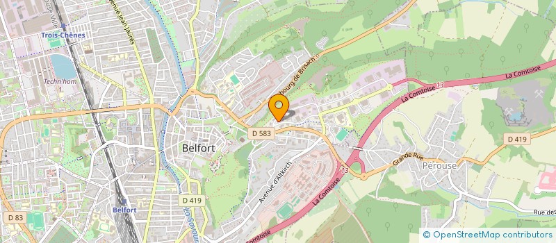 localisation de l'entreprise SCARITECH à BELFORT