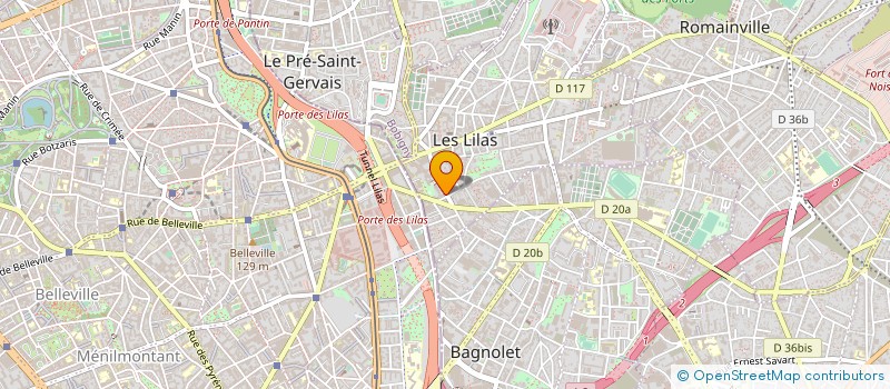 localisation de l'entreprise SCARLETT à LES LILAS