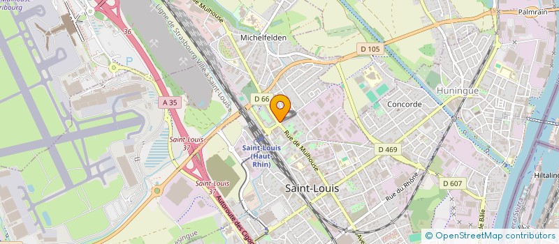 localisation de l'entreprise SCARLETT OPTIQUE à SAINT-LOUIS