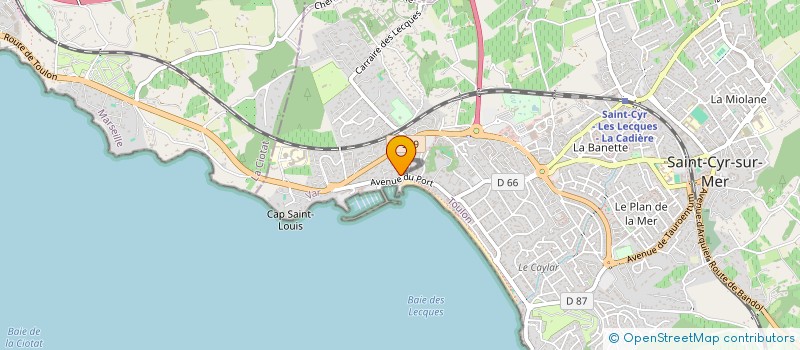 localisation de l'entreprise SCARLINO ANDUJAR à SAINT-CYR-SUR-MER