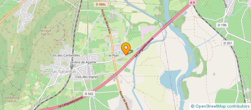 localisation de l'entreprise SCARPI METALLERIE  SERNHAC