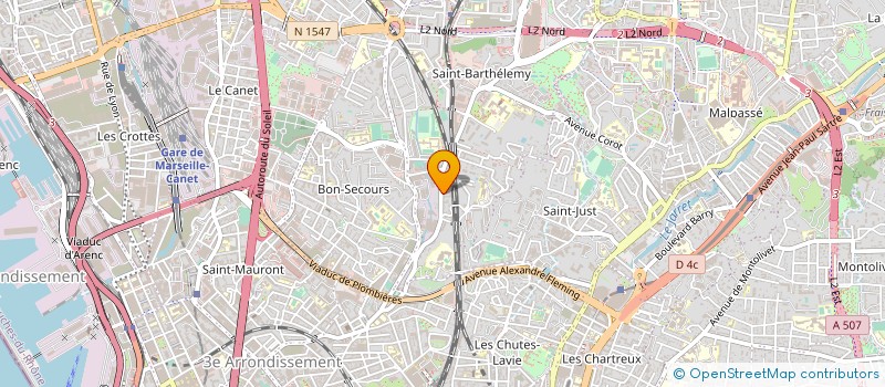 localisation de l'entreprise SCATAIR à MARSEILLE