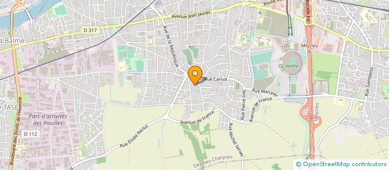 localisation de l'entreprise SCATEB à DECINES-CHARPIEU