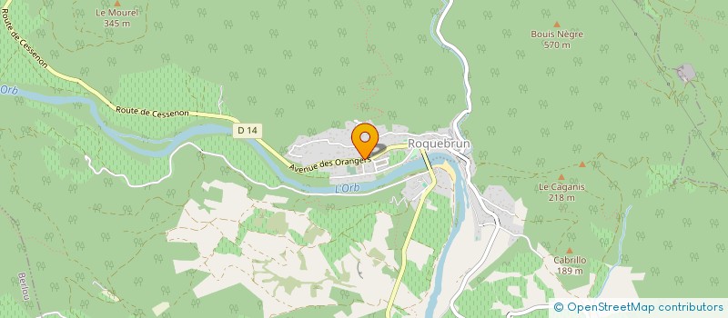 localisation de l'entreprise SCAV LES VINS ROQUEBRUN  ROQUEBRUN