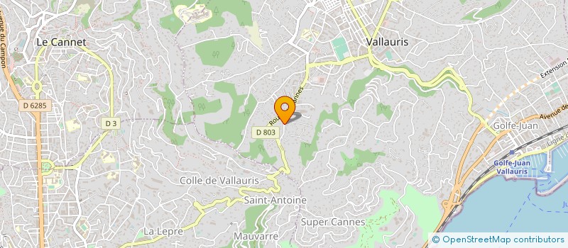 localisation de l'entreprise SCB à VALLAURIS