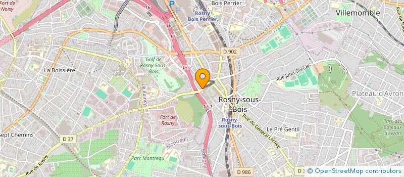 localisation de l'entreprise SCB PARIS à ROSNY SOUS BOIS