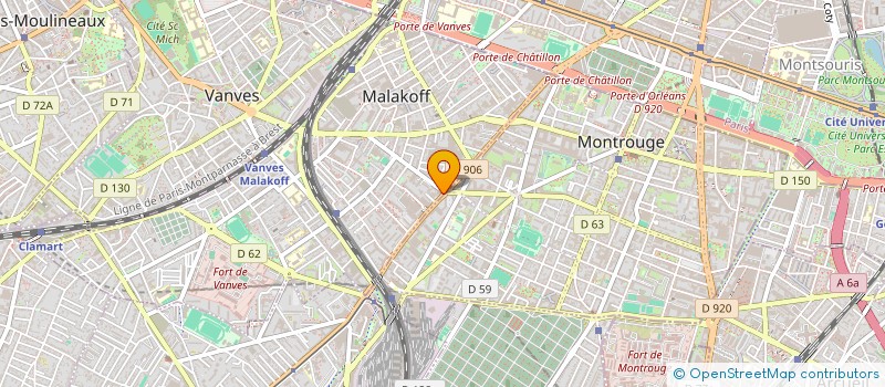 localisation de l'entreprise SCCV 35 LECLERC  MALAKOFF