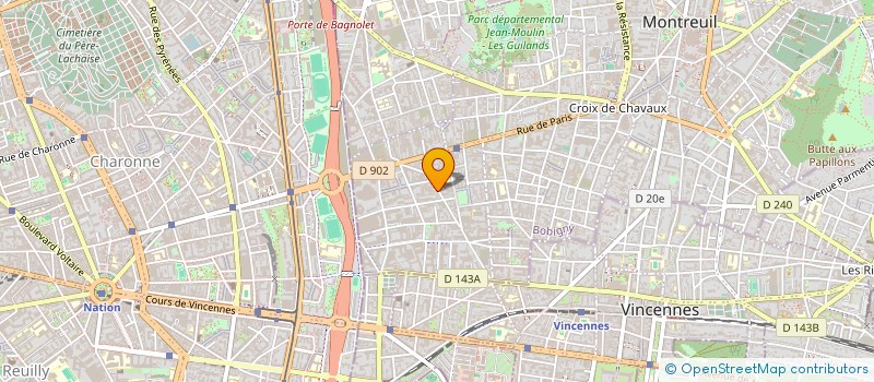 localisation de l'entreprise SCCV 53 BD ARISTIDE BRIAND à MONTREUIL