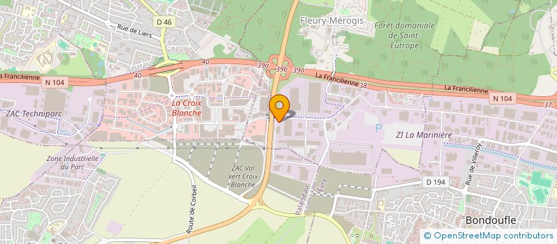 localisation de l'entreprise SCCV 72 FRANCOEUR  FLEURY-MEROGIS