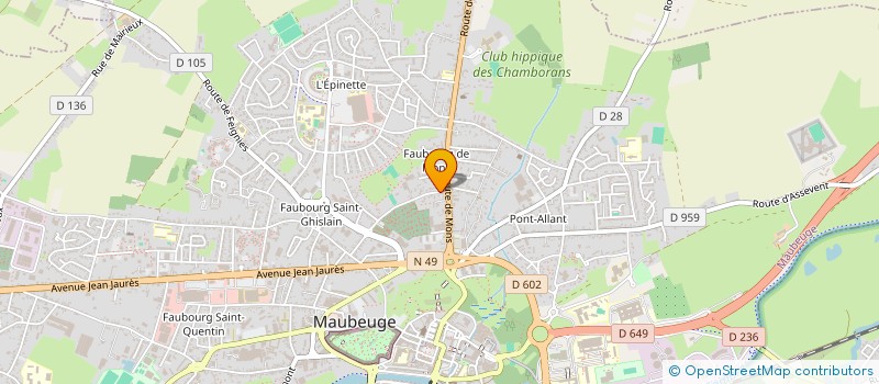 localisation de l'entreprise SCCV ALBA à MAUBEUGE