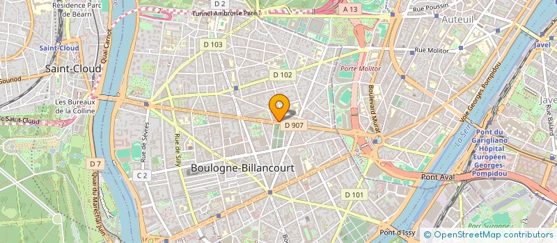 localisation de l'entreprise SCCV ASNIERES PERE CHRISTIAN à BOULOGNE-BILLANCOURT