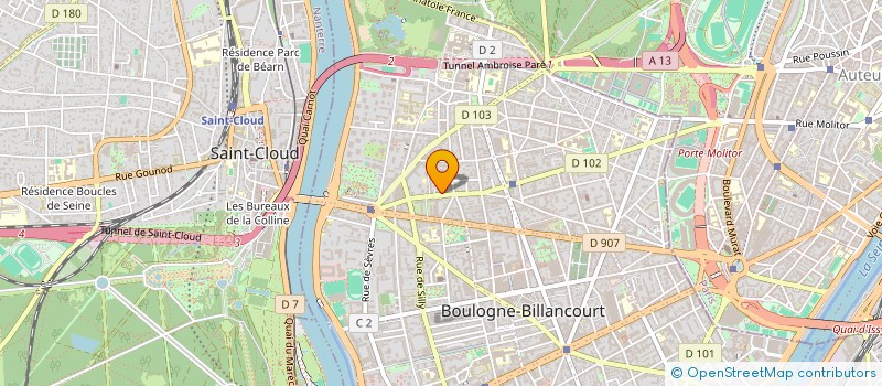 localisation de l'entreprise SCCV CP BEZONS DUPARC à BOULOGNE BILLANCOURT