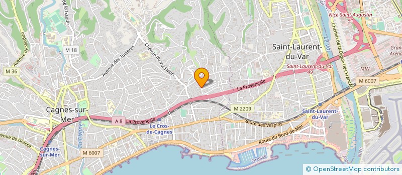localisation de l'entreprise SCCV DIAMOND RIVIERA à CAGNES SUR MER