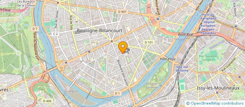 localisation de l'entreprise SCCV DOME CHEVREUL à BOULOGNE-BILLANCOURT