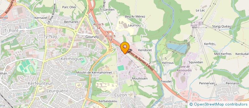 localisation de l'entreprise SCCV DU BOIS BOURGEREL à QUIMPER