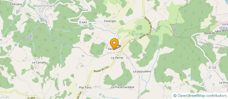 localisation de l'entreprise SCCV DU CHATER à MONTROMANT