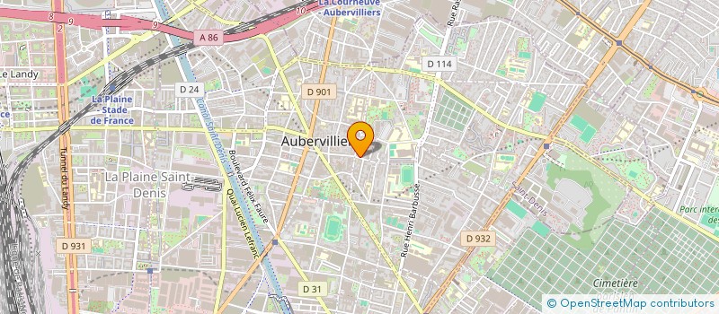 localisation de l'entreprise SCCV DU GAZOMETRE à AUBERVILLIERS
