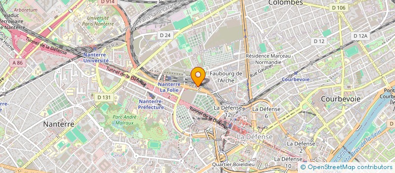 localisation de l'entreprise SCCV DU SOLEIL  NANTERRE