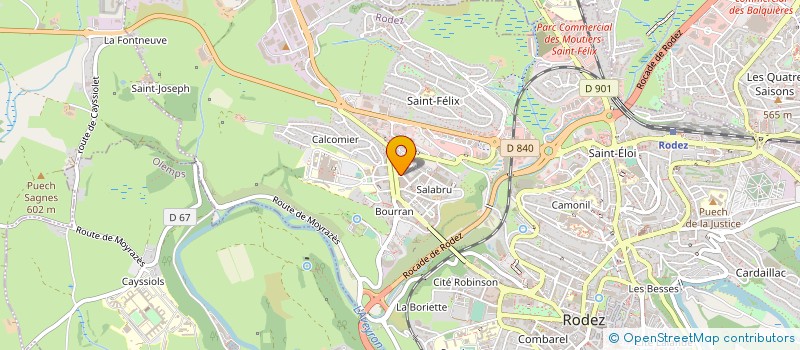 localisation de l'entreprise SCCV DU STADE à RODEZ