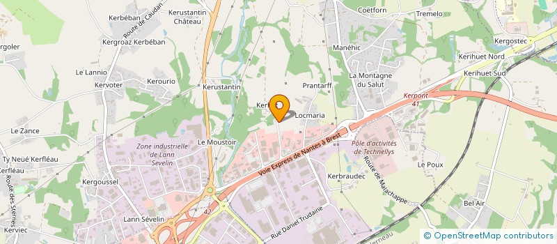 localisation de l'entreprise SCCV EDIFIZ RDB QUIMPER  CAUDAN