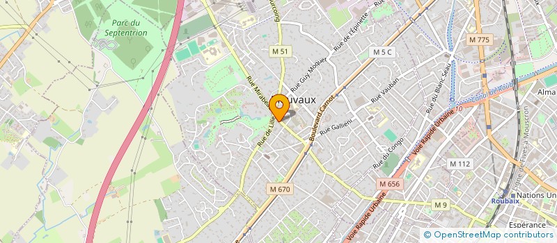 localisation de l'entreprise SCCV GAMBETTA  MOUVAUX