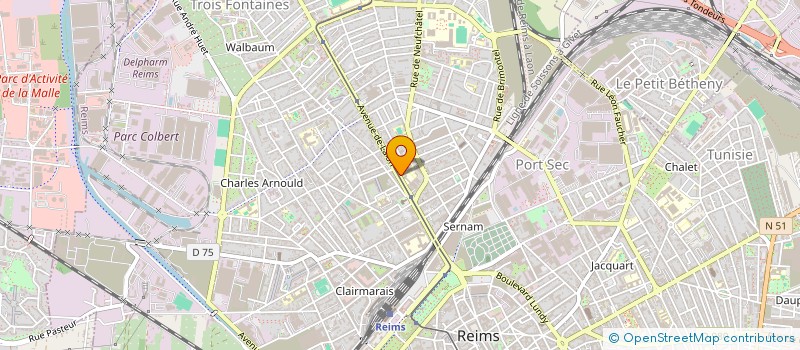 localisation de l'entreprise SCCV GOULIN à REIMS