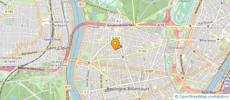 localisation de l'entreprise SCCV GUYANCOURT DAMPIERRE à BOULOGNE-BILLANCOURT