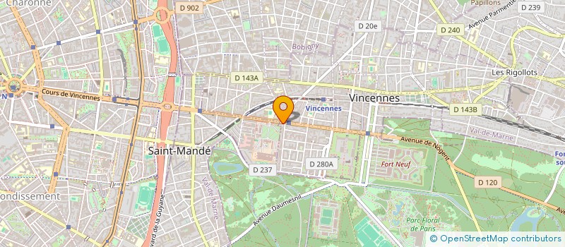 localisation de l'entreprise SCCV GUYANCOURT ETANG DES ROUSSIERES  VINCENNES