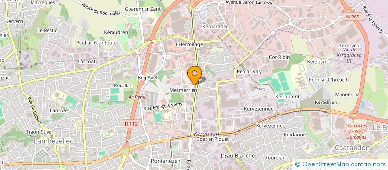 localisation de l'entreprise SCCV HERA à BREST