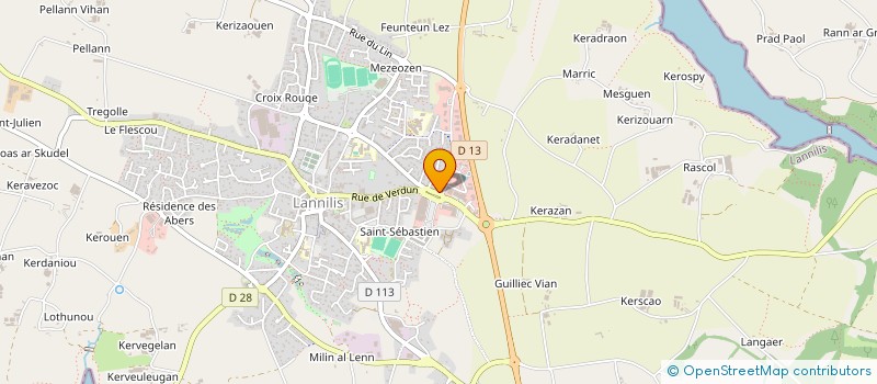 localisation de l'entreprise SCCV L'OCEAN  LANNILIS