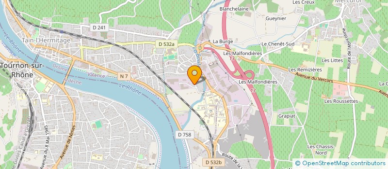 localisation de l'entreprise SCCV L'ODYSSE à TAIN-L'HERMITAGE