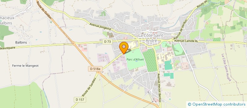 localisation de l'entreprise SCCV LA STELLA à LA COTE-SAINT-ANDRE