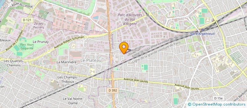 localisation de l'entreprise SCCV LE CLOS D'HENNEMONT à ARGENTEUIL