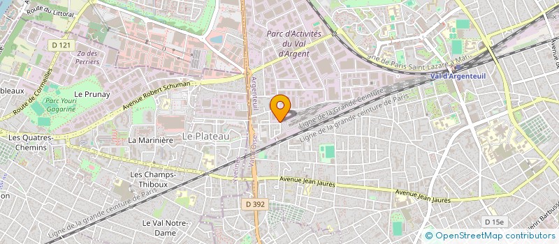localisation de l'entreprise SCCV LE CLOS DU MONT VALERIEN à ARGENTEUIL